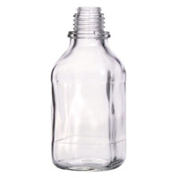 Flacons carrés en verre à vis col étroit