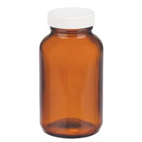 Bouteilles rondes à vis verre ambré Wheaton