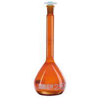 Fioles jaugées ambrées Hirschmann bouchées PE