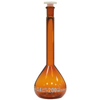 Fioles jaugées ambrées Glassco col rodé