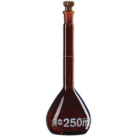 Fioles jaugées ambrées Blaubrand bouchées verre