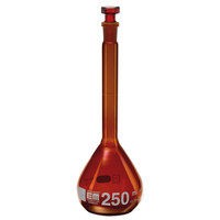 Fioles jaugées ambrées Hirschmann bouchée verre