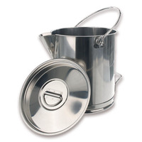 Seaux acier inox avec bec